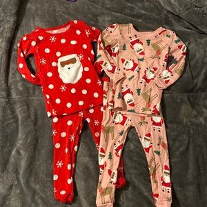 Toddler Girl Santa Christmas Pajamas